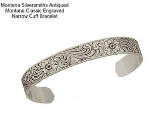 Montana Silversmiths Antiqued Montana Classic Engraved Narrow Cuff Bracelet