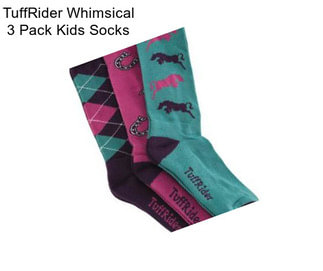 TuffRider Whimsical 3 Pack Kids Socks