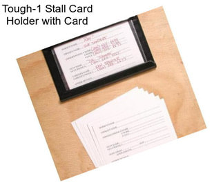 Tough-1 Stall Card Holder with Card