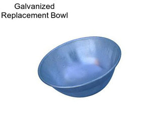 Galvanized Replacement Bowl