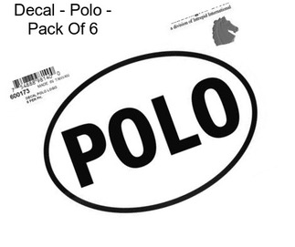 Decal - Polo - Pack Of 6