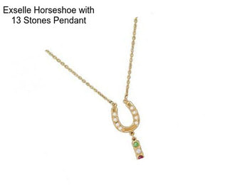 Exselle Horseshoe with 13 Stones Pendant