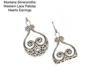 Montana Silversmiths Western Lace Paisley Hearts Earrings