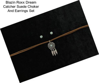 Blazin Roxx Dream Catcher Suede Choker And Earrings Set