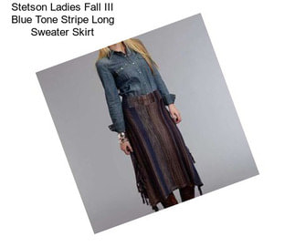 Stetson Ladies Fall III Blue Tone Stripe Long Sweater Skirt