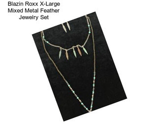 Blazin Roxx X-Large Mixed Metal Feather Jewelry Set