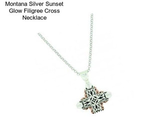 Montana Silver Sunset Glow Filigree Cross Necklace