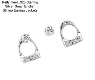 Kelly Herd .925 Sterling Silver Small English Stirrup Earring Jackets