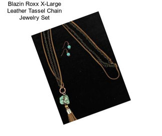 Blazin Roxx X-Large Leather Tassel Chain Jewelry Set