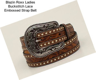 Blazin Roxx Ladies Buckstitch Lace Embossed Strap Belt