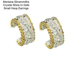 Montana Silversmiths Crystal Shine In Gold Small Hoop Earrings