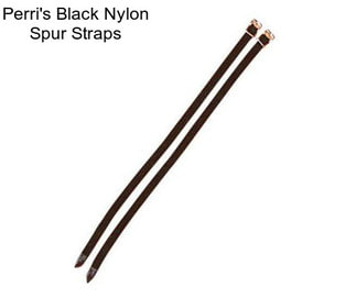 Perri\'s Black Nylon Spur Straps