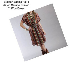 Stetson Ladies Fall I Aztec Serape Printed Chiffon Dress