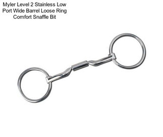 Myler Level 2 Stainless Low Port Wide Barrel Loose Ring Comfort Snaffle Bit