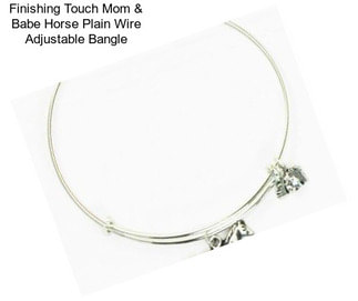 Finishing Touch Mom & Babe Horse Plain Wire Adjustable Bangle