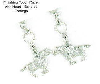 Finishing Touch Racer with Heart - Balldrop Earrings