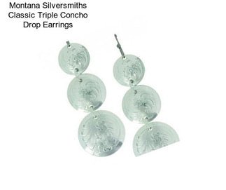 Montana Silversmiths Classic Triple Concho Drop Earrings