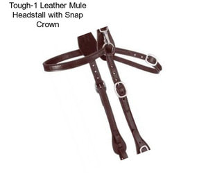 Tough-1 Leather Mule Headstall with Snap Crown