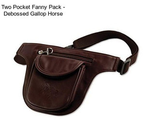 Two Pocket Fanny Pack - Debossed Gallop Horse