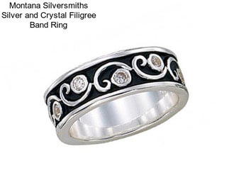 Montana Silversmiths Silver and Crystal Filigree Band Ring