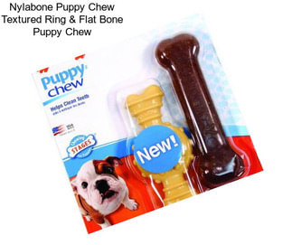 Nylabone Puppy Chew Textured Ring & Flat Bone Puppy Chew