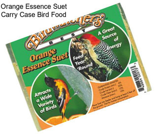 Orange Essence Suet Carry Case Bird Food
