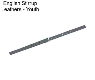 English Stirrup Leathers - Youth