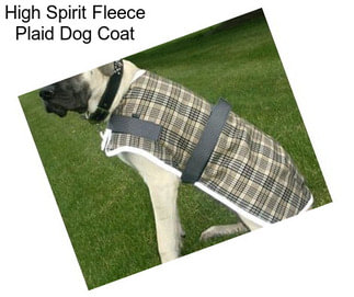 High Spirit Fleece Plaid Dog Coat