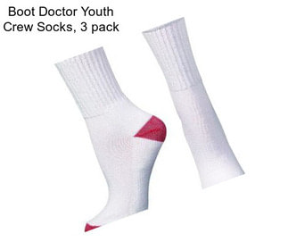 Boot Doctor Youth Crew Socks, 3 pack