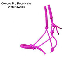 Cowboy Pro Rope Halter With Rawhide