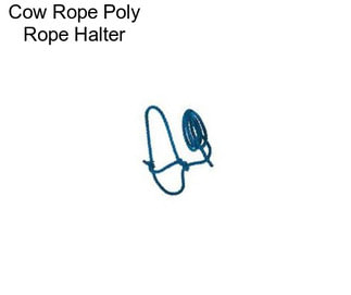 Cow Rope Poly Rope Halter
