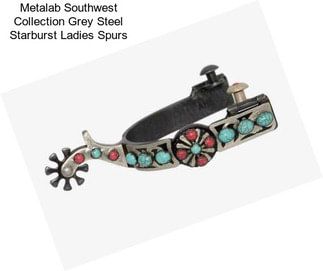 Metalab Southwest Collection Grey Steel Starburst Ladies Spurs