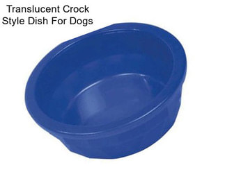 Translucent Crock Style Dish For Dogs