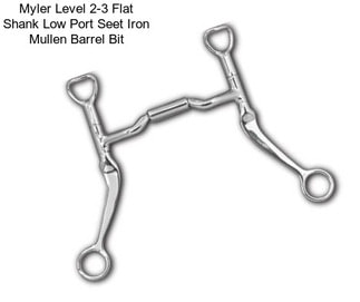 Myler Level 2-3 Flat Shank Low Port Seet Iron Mullen Barrel Bit