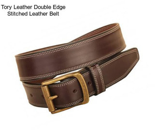 Tory Leather Double Edge Stitched Leather Belt