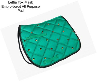 Lettia Fox Mask Embroidered All Purpose Pad