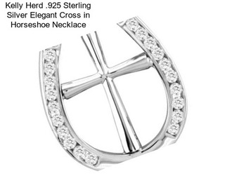 Kelly Herd .925 Sterling Silver Elegant Cross in Horseshoe Necklace