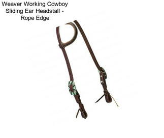 Weaver Working Cowboy Sliding Ear Headstall - Rope Edge