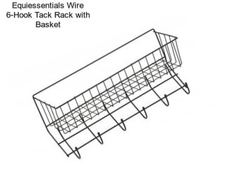 Equiessentials Wire 6-Hook Tack Rack with Basket