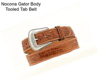 Nocona Gator Body Tooled Tab Belt