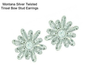 Montana Silver Twisted Tinsel Bow Stud Earrings
