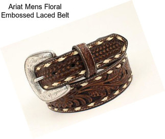 Ariat Mens Floral Embossed Laced Belt