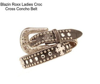 Blazin Roxx Ladies Croc Cross Concho Belt