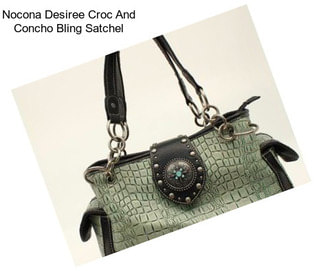 Nocona Desiree Croc And Concho Bling Satchel