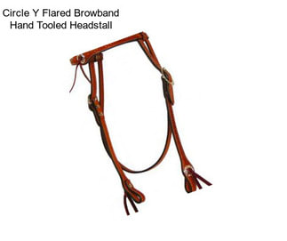 Circle Y Flared Browband Hand Tooled Headstall