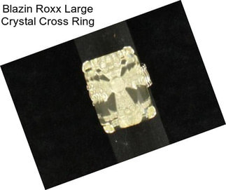 Blazin Roxx Large Crystal Cross Ring