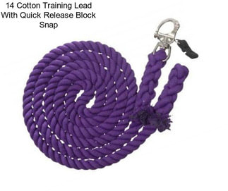 14 Cotton Training Lead With Quick Release Block Snap