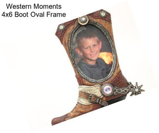 Western Moments 4x6 Boot Oval Frame