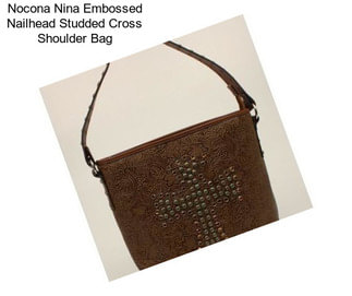 Nocona Nina Embossed Nailhead Studded Cross Shoulder Bag