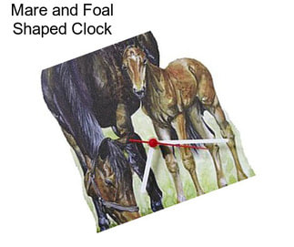 Mare and Foal Shaped Clock